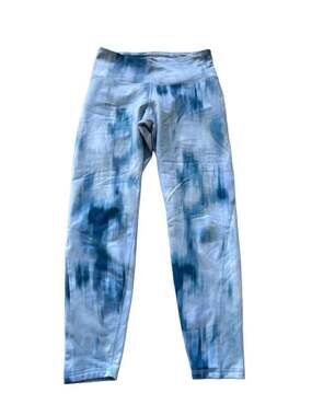 Old Navy Active Blue Tie Dye Fleece Lined High Rise Leggings Medium